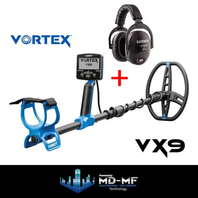 Металотърсач Garrett Vortex VX9 + подарък MS-3 безжични слушалки